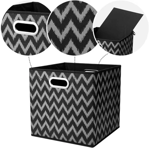 Miniatura 3 de QY-SC03-3 - Cajas de almacenamiento plegables de 13 x 13 x 13 pulgadas, cubos de almacenamiento de tela, cubos negros, cubos de almacenamiento