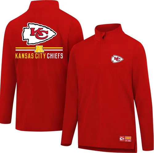Miniatura 77 de Ultra Game Men's NFL Official Super Soft Quarter Zip Long Sleeve T-Shirt