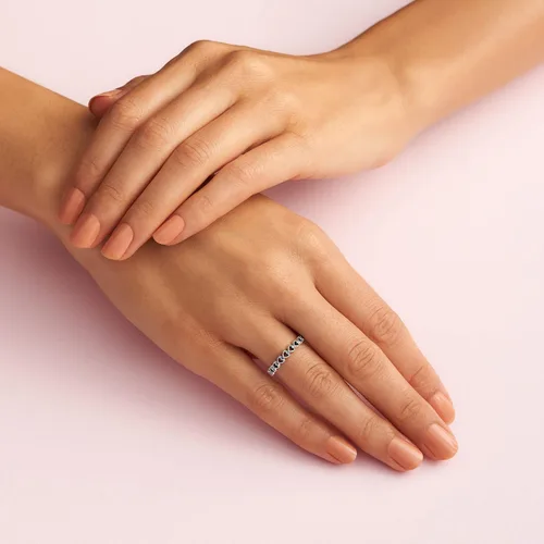 Miniatura 6 de Pandora Anillo de plata de ley con diseño de corazones, con caja de regalo