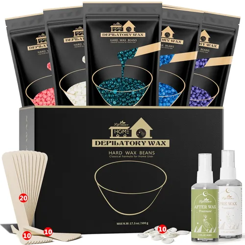 Miniatura 15 de 1 libra de granos de cera dura, kit de cera en perlas de Lifestance para depilación de cera dura para cabello fino y delgado, piel sensible, perlas