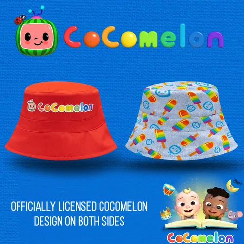 Miniatura 3 de Cocomelon Bucket Hat, Reversible Sun Hat for Toddler Boys & Girls, Multicolored Summer Baby Hat Featuring Cocomelon