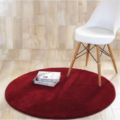 Miniatura 5 de Reyox Tapete de felpa suave para silla de oficina, tapete redondo antideslizante para oficina y hogar, alfombra absorbente para guardería