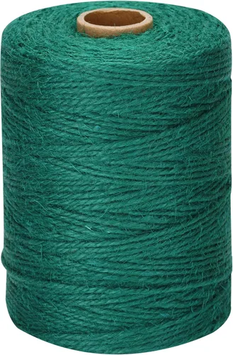 Miniatura 7 de JijAcraft Cuerda de yute de 328 pies, cuerda de cáñamo natural de 0.079 pulgadas de color para envolver regalos, 3 capas marrón para plantas Marrón