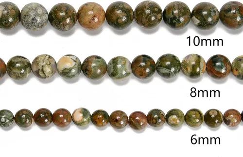 Miniatura 4 de JM Design Rhyolite - Cuentas redondas lisas de 0.157 in, 15.5 pulgadas, hebra para fabricación de joyas