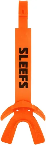 Miniatura 8 de SLEEFS X - Protector bucal de fútbol negro, protector bucal con correa para casco, boquilla protectora de labios/dientes, moldeable