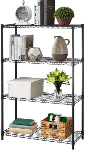 Miniatura 23 de FDW Estantes de almacenamiento de alambre de 5 niveles con ruedas, 30 x 14 x 61 pulgadas, cromados, estantes ajustables, estante de metal Cromo