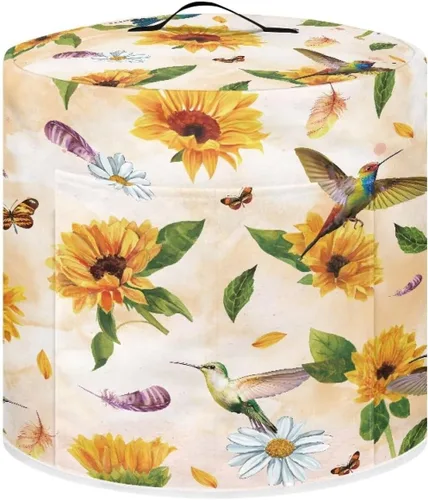 Miniatura 31 de Cubierta antipolvo para olla a presión con estampado floral de pájaros, compatible con 3 cuartos de galón, cubierta antipolvo instantánea duradera