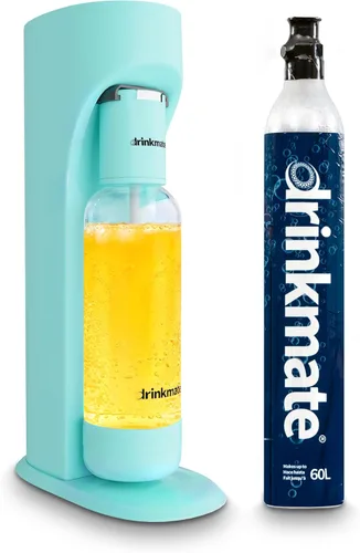 Drinkmate OmniFizz - Máquina de transmisión de agua con gas y soda, carbonata cualquier bebida, kit de inicio, incluye un cartucho de CO2 de 60 L +