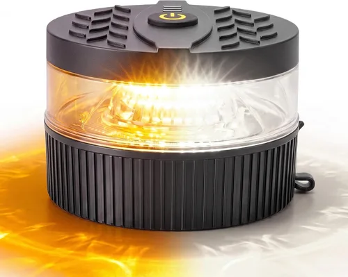 Miniatura 11 de Luz estroboscópica ámbar con base magnética, portátil USB-C recargable, mini luces LED intermitentes de emergencia para camiones, vehículos