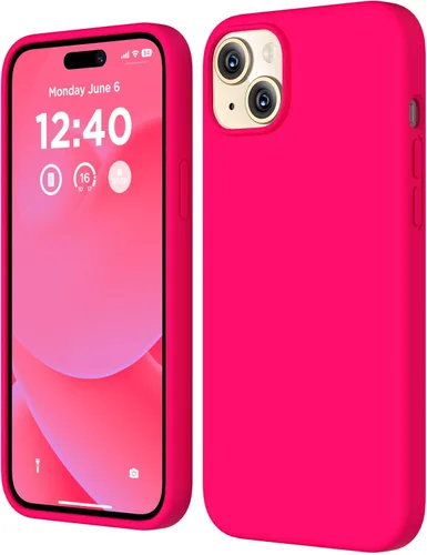 Funda de silicona para iPhone 15 Plus, cubierta protectora resistente a golpes de cuerpo completo, forro de microfibra suave antiarañazos, funda