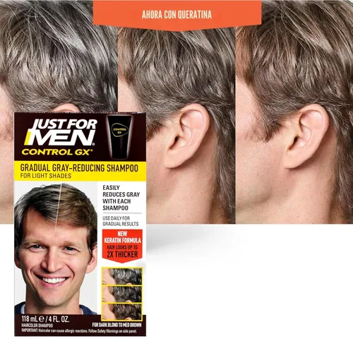 Miniatura 3 de Just for Men Control GX Grey Champú Reductor Rubio y Marrón Medio