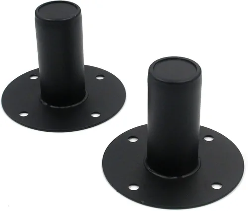 T Tulead Soporte de montaje para altavoz, soporte superior de 4.21 x 3.15 pulgadas, soporte para altavoz, montaje en poste para gabinete, paquete de