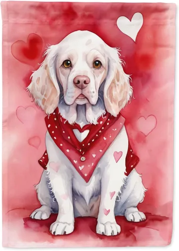 Miniatura 82 de Caroline's Treasures DAC5292CHF - Bandera de Border Collie My Valentine House para porche, grande, con manga para porche, para colgar en la pared