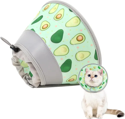 Miniatura 11 de Collar de cono de gato suave para dejar de lamer, ajustable, plegable, ligero, conos para gatitos después de la cirugía, recuperación para gatos