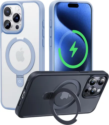 Miniatura 31 de CASEKOO- Funda para iPhone 15 c/soporte magnético invisible [protecc. militar contra caídas] [compatible c/MagSafe], a prueba de impactos, delgada