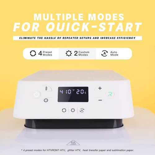 Miniatura 3 de HTVRONT - Prensa de calor automática e inteligente de 15x15 para camisetas con liberación automática, prensa profesional para proyectos de Blanco