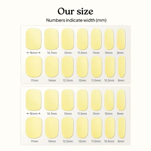 Miniatura 5 de Heyhae Tiras de uñas de gel semicuradas, no necesita lámpara LED, sólidas, amarillas, fáciles de aplicar y quitar, calidad de salón Incluye 28