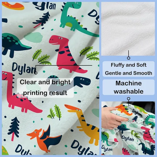 Miniatura 63 de Artsadd Manta de bebé personalizada para niños y niñas con nombre, manta personalizada con nombre de bebé con patrón de unicornio, manta