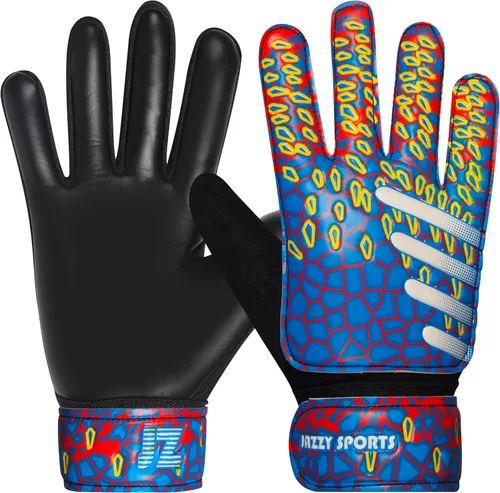 Miniatura 8 de Guantes de portero de fútbol para niños, jóvenes y adultos, guantes de portero de fútbol funky con doble protección para la muñeca de 0.157 in