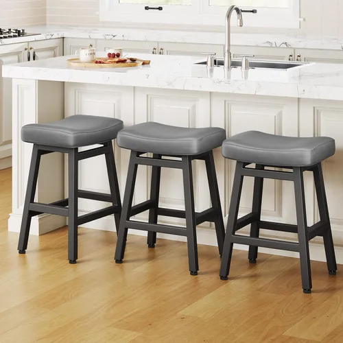 Miniatura 14 de Raynesys - Juego de 2 taburetes de bar de altura de mostrador, Taburetes de bar de 24 pulgadas para encimera de cocina, Taburetes de cocina