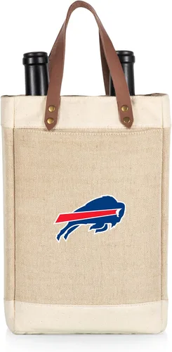 Miniatura 17 de PICNIC TIME NFL Pinot - Jute 2 Bottle Insulated Wine Bag - Wine Tote Bag - Wine Gift Bag, (Beige)