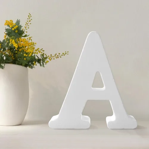 Miniatura 8 de Letras de madera de 4.3 pulgadas, letras blancas de madera sin terminar para injerto, letras de madera para decoración de pared, letras pie