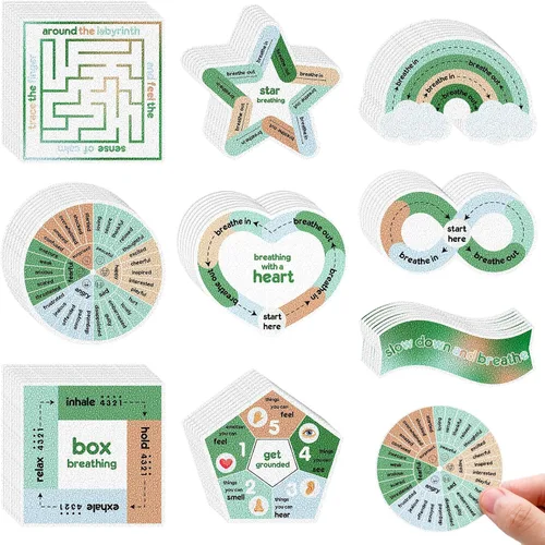 Miniatura 9 de Libima 72 Piezas de Calcomanías Sensoriales para la Ansiedad, Calcomanías Texturizadas, Calcomanías para Jugar, Calcomanías de Atención Plena