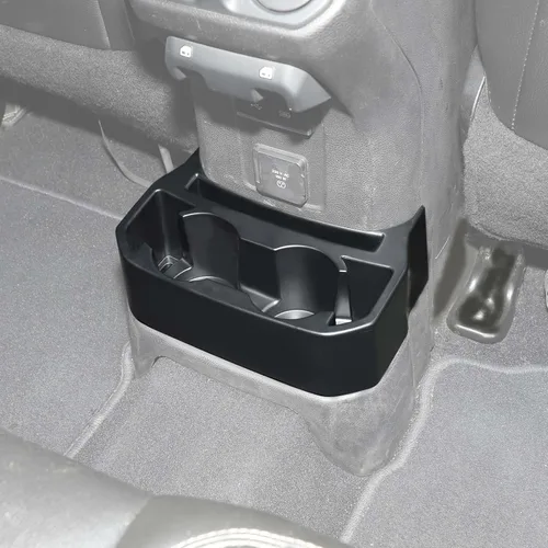 Miniatura 7 de Portavasos trasero apto para Jeep Wrangler JL JLU y Gladiator JT 2018-2026, caja de almacenamiento para asiento trasero, bandeja organizadora