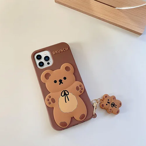 Miniatura 6 de Funda creativa 3D para iPhone 13 Pro de silicona suave con lindos animales de dibujos animados Kawaii para niñas, mujeres y adolescentes, funda