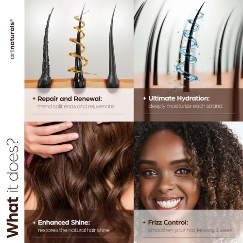 Miniatura 3 de Aceite de argán argánico Arte Naturals para pérdida de cabello, champú para el crecimiento del cabello, 16 onzas, sin sulfato, mejor tratamiento