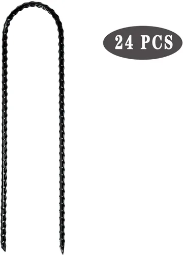 Miniatura 2 de Estacas de viento para trampolines de 10 x 2 pulgadas, estacas de acero galvanizado en forma de U, anclajes de suelo con extremo afilado para tienda