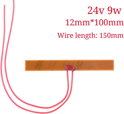 Miniatura 7 de Harissess - 5 almohadillas adhesivas de placa calefactora de poliimida de 24 V, 9 W, adhesivo flexible, película de elementos calefactores PI