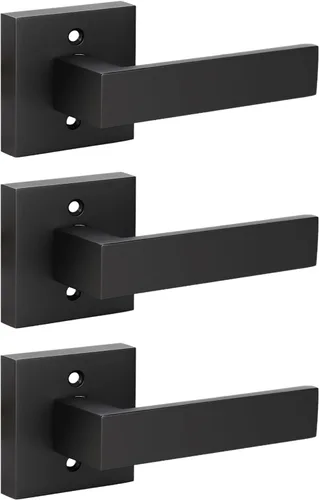 Miniatura 158 de KNOBWELL - Juego de cerradura con 1 picaporte resistente para puertas de una cara, ideal para puertas interiores reversibles, 0.93 libras