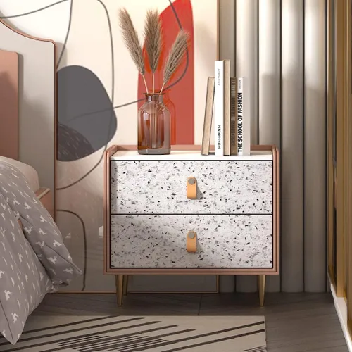Miniatura 5 de Papel de contacto de terrazo gris y blanco de 88 x 16 pulgadas, papel adhesivo de granito para encimera de cocina, papel tapiz adhesivo