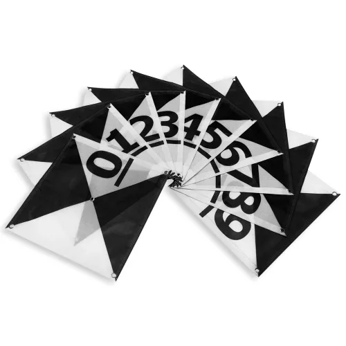 Miniatura 16 de Sky High Bull's-Eye Punto de control de tierra degradable para drones (24 x 24 pulgadas) GCP con 30 grapas (tablero de ajedrez negro/blanco)