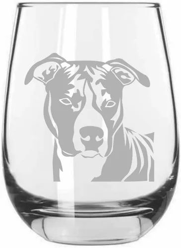 Miniatura 33 de Sakhalin Husky Dog - Copa de vino grabada personalizada de 15.25 onzas sin tallo