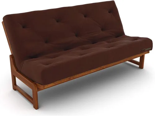 Miniatura 3 de Nirvana Futons Colchón de futón completo cómodo de 6 pulgadas, caramelo de microfibra - Fabricado en Estados Unidos Fudge de microfibra