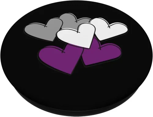 Miniatura 2 de Asexual Ace Pride Día de San Valentín Love Sutle LGBTQ LGBT PopSockets intercambiables PopGrip