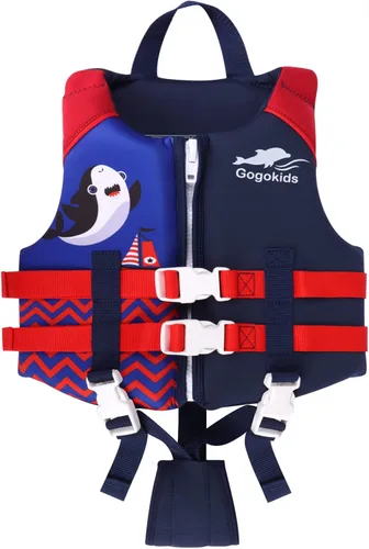 Miniatura 13 de Gogokids Chaleco de natación para niños de 2-3-4-5-6-7-8-9 años, flotadores de piscina para niños de 30-50-70 libras, flotabilidad para niños