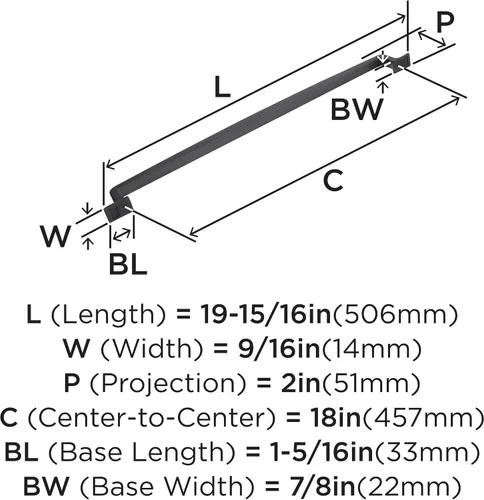 Miniatura 3 de Amerock BP54024G10 Westerly - Barra de níquel satinado, BP54024BBR