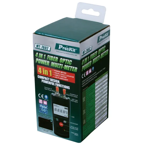 Miniatura 5 de Pro'sKit MT-7602 Multimetro de potencia de fibra óptica 4 en 1