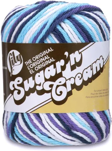 Miniatura 23 de Ovillo de algodón Lily Sugar 'N Cream, otro, Azul claro, 2.5 onza 2-Azul claro