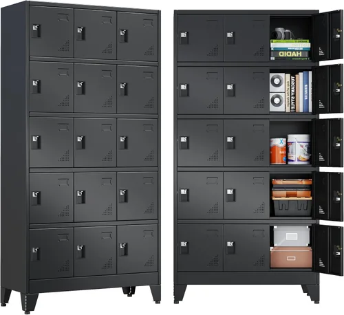 Miniatura 14 de GAIOUS Armario de almacenamiento de armario de metal de 24 pulgadas de alto con 1 puerta, gabinete de almacenamiento de archivos bloqueado con 1