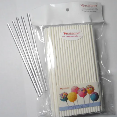 100 palitos de piruleta de 6 pulgadas + bolsas de 3 x 5 pulgadas + lazos plateados + 5 palitos transparentes gratis) para caramelos de piruleta Cake
