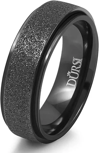 Miniatura 9 de Anillo giratorio para mujer y hombre de acero inoxidable con acabado de lijado para ansiedad, 6 mm / 8 mm