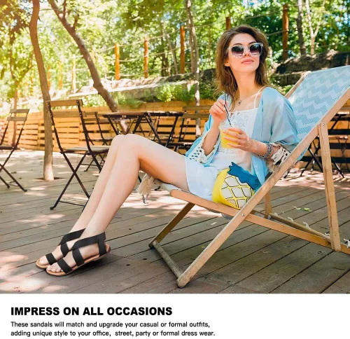 Miniatura 4 de DAYDAYGO - Sandalias planas elásticas para mujer