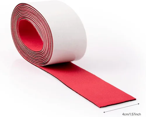 Miniatura 2 de FOSHIO Fieltro de micro fibra para envolver bordes de escobilla de 6.6 ft de longitud, fieltro rojo para cubrir los bordes de las escobilla de goma