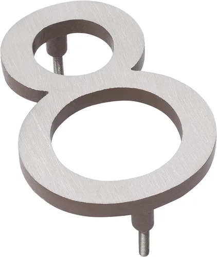 Miniatura 10 de Montague Metal Products MHN-06-F-SD2-2 Números de casa de dirección flotantes modernos de aluminio cepillado sólido, 6 pulgadas, arena recubierta