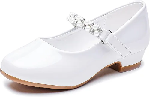 Furdeour Zapatos Mary Janes para niñas pequeñas, zapatos de ballet de tacón bajo para boda, fiesta, zapatos de vestir para niños