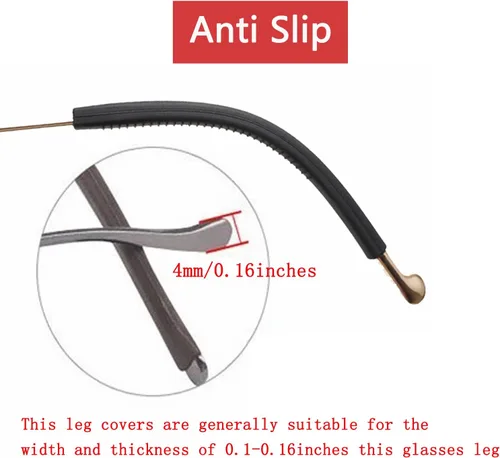 Miniatura 4 de Puntas de extremo para gafas, retenedores de lentes elásticos antideslizantes de silicona, patillas de repuesto para gafas, piezas de calcetín
